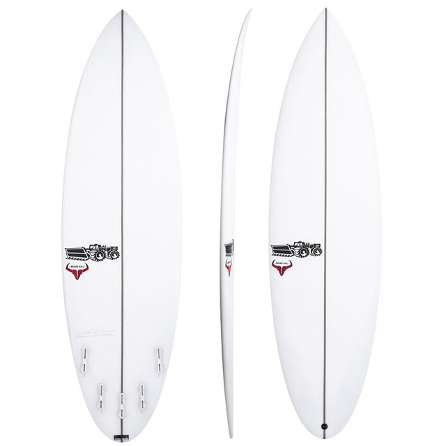 Raging Bull 5'11" x 19 1/2" X 2 5/8" - 32.00L, Round, 5x FCS 2 Fin Boxes, PU - ID:1032368