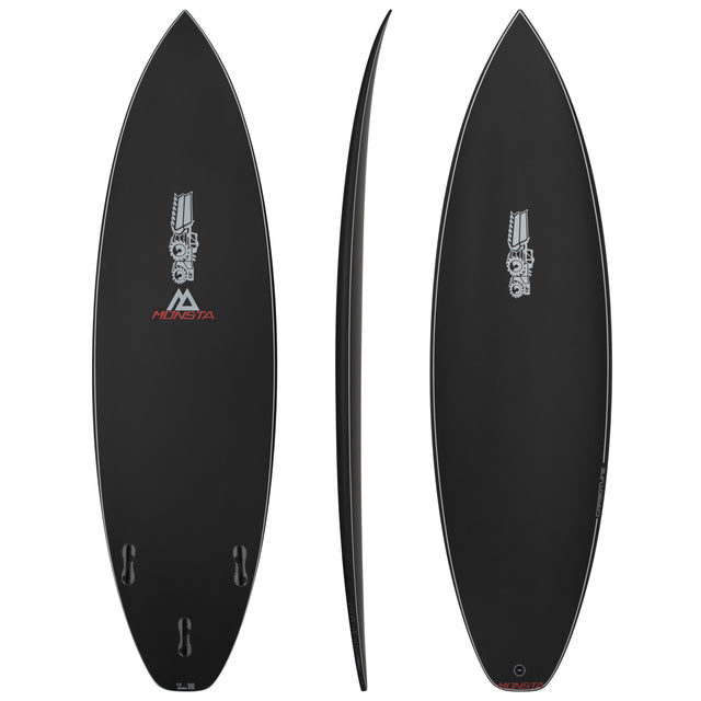 Monsta 5'11" x 18 3/4" X 2 7/16" - 28.00L, Squash, 3x FCS 2 Fin Boxes, Carbotune - ID:1128191