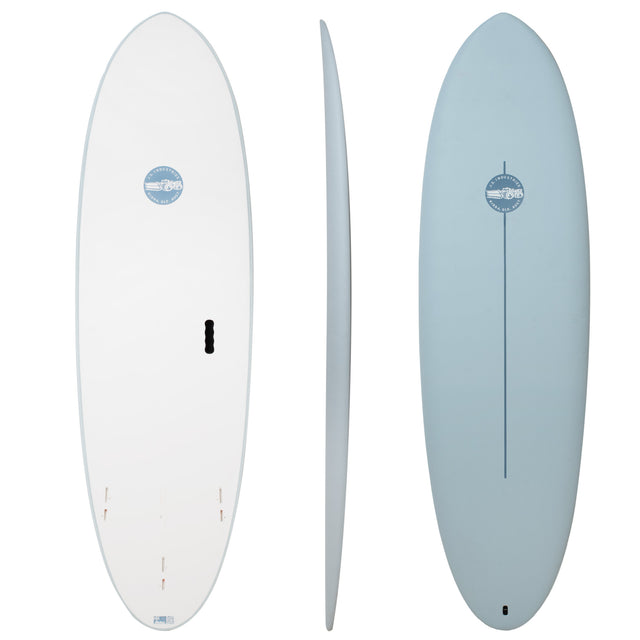 Big Baron Easy Rider Softboard 24S2 Sea 7'0" x 22" X 3" - 56.00L, Round, 3x FCS 2 Fin Boxes, Softboard - ID:1025316