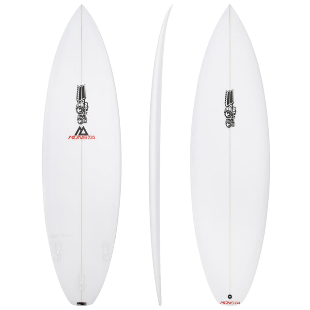 Monsta Easy Rider 6'2" x 20 1/4" X  2 3/4" - 36.40L, Squash, 3x  FCS 2 Fin Boxes, PU - ID:1161277