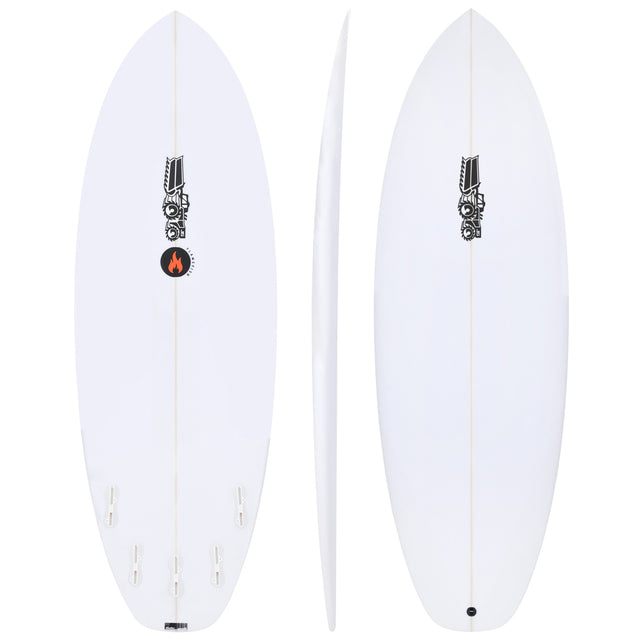 Flame Fish 5'9" x 21 3/4" X  2 5/8" - 37.70L, Squash, 5x  FCS 2 Fin Boxes, EPS - ID:1128089