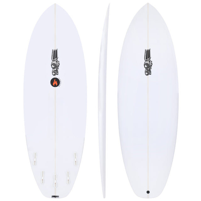 Flame Fish 5'9" x 21 3/4" X  2 5/8" - 37.70L, Squash, 5x  FCS 2 Fin Boxes, EPS - ID:1128090