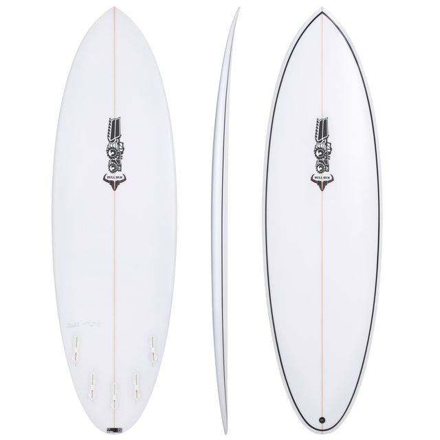 Bull Run 6'3" x 20 3/4" X  2 13/16", Round, 5x  FCS 2 Fin Boxes, PU - ID:1060634