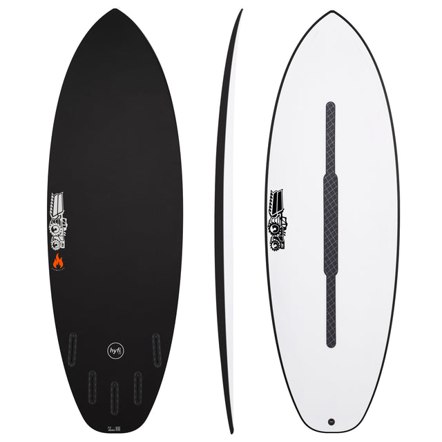 Flame Fish 5'8" x 21 1/2" X  2 5/8" - 36.50L, Squash, 5x  FCS 2 Fin Boxes, HYFI 3.0 - ID:995599